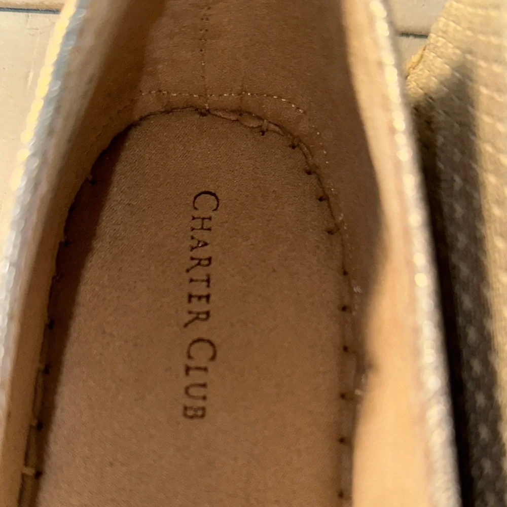 Charter‎ Club Shimmering Gold Espadrilles